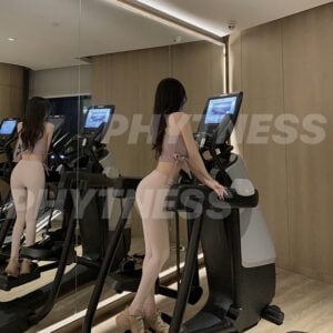 PHYTNESS 雅典娜女神風斜肩無袖瑜伽服運動背心透氣胸墊