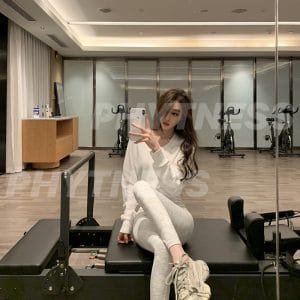 PHYTNESS 花灰修身瑜伽長褲