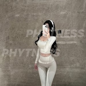 PHYTNESS 荷葉邊長袖上衣