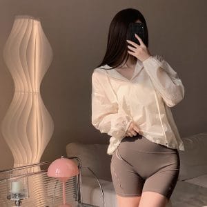 PHYTNESS 防曬連帽長袖罩衫瑜珈上衣戶外運動搭配